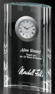 Crystal D Glass Clock Award