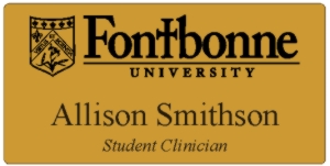 Nametag badge, Gold