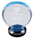 Engraved Blue Halo Acrylic Award