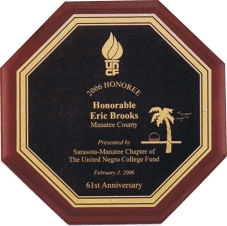 Octogan Engraved Plaque Award