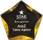 Egraved Gold and black award star